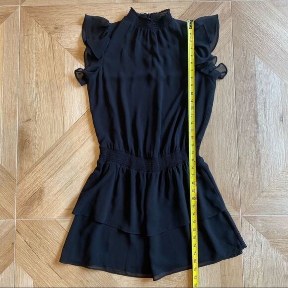 1State black chiffon flutter sleeve mini dress - Picture 8 of 11